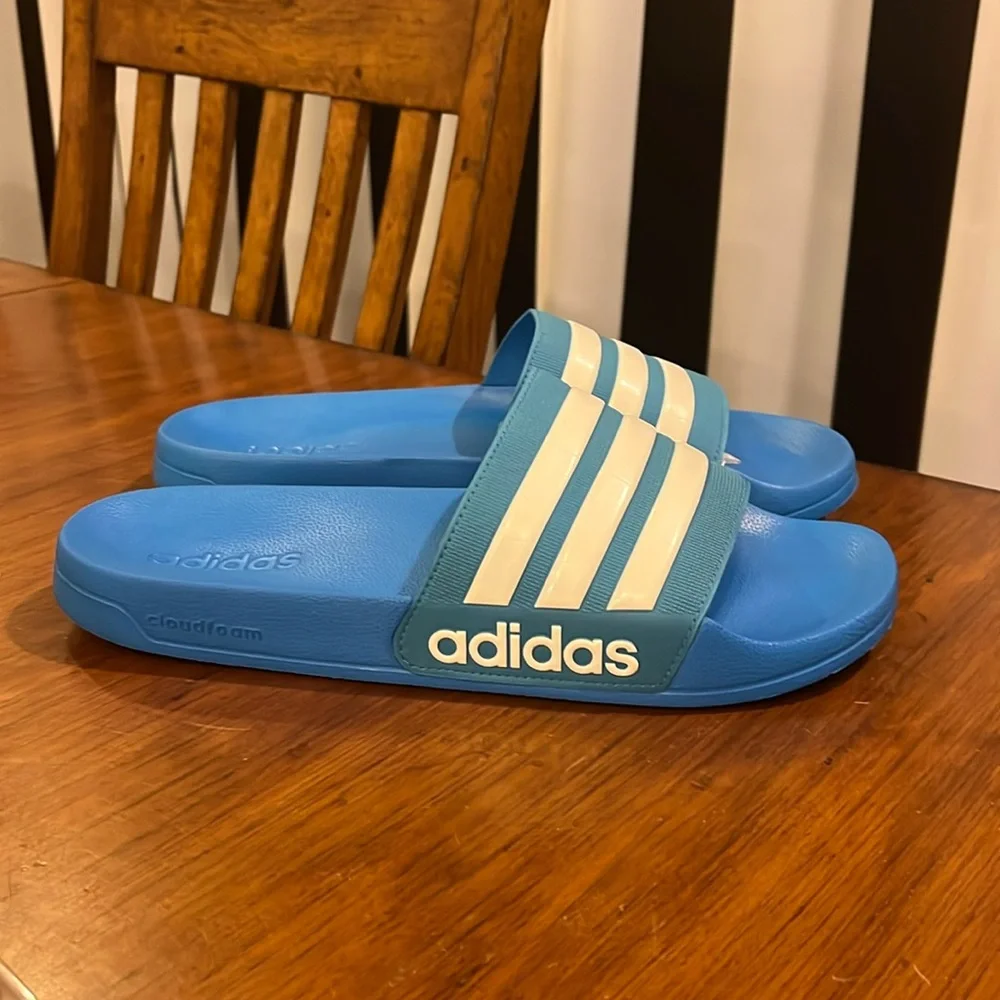 Adidas Adilette Shower Pool Slides Sandals Shoes new blue B42211 Men’s Size 12
